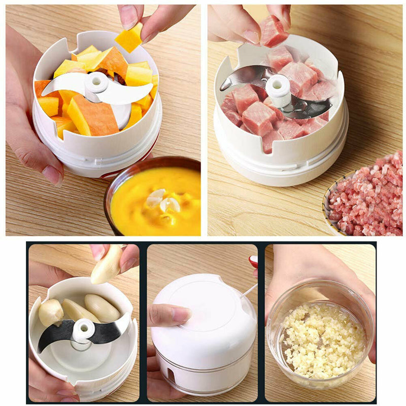 Manual Garlic Food Pull Chopper Vegetable Nuts Cutter Grinder Blender Crusher