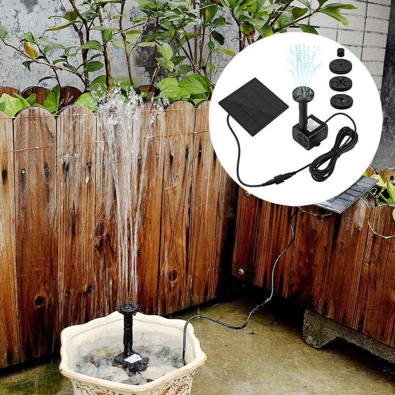 Solar Powered Water Pond Pump Panel Kit Outdoor Garden Pool Fountain Submersible