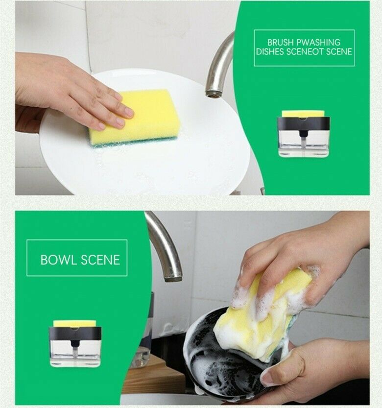 Free shipping-2 in 1 Pump Soap Dispenser and Sponge Caddy