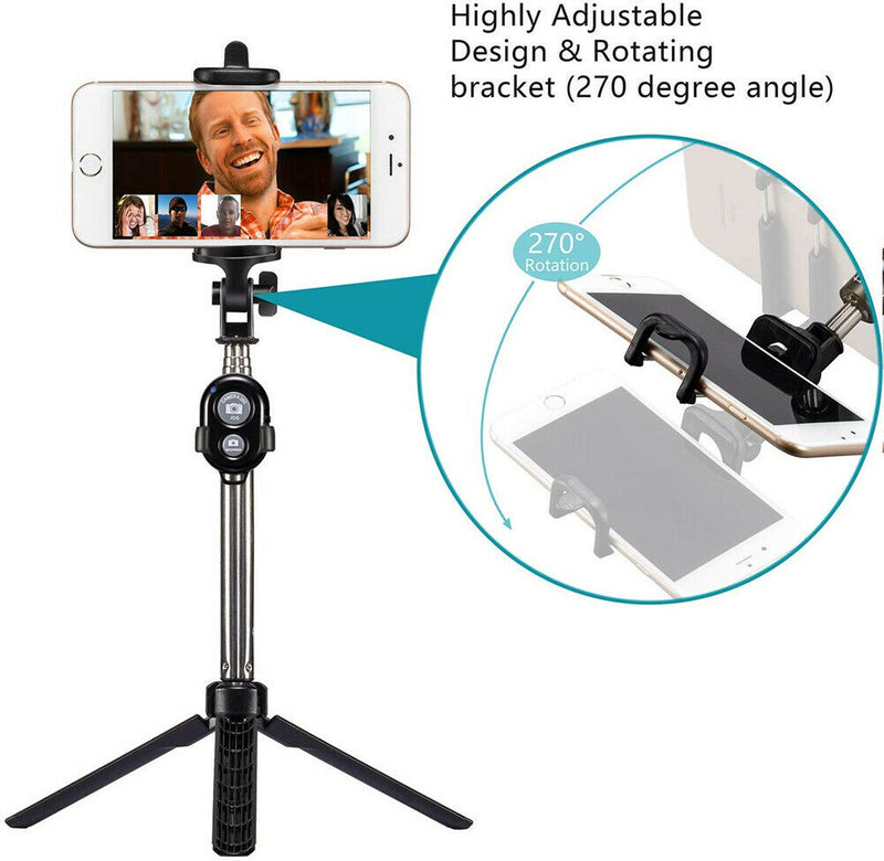 Tripod Handheld Selfie Stick with Bluetooth Shutter