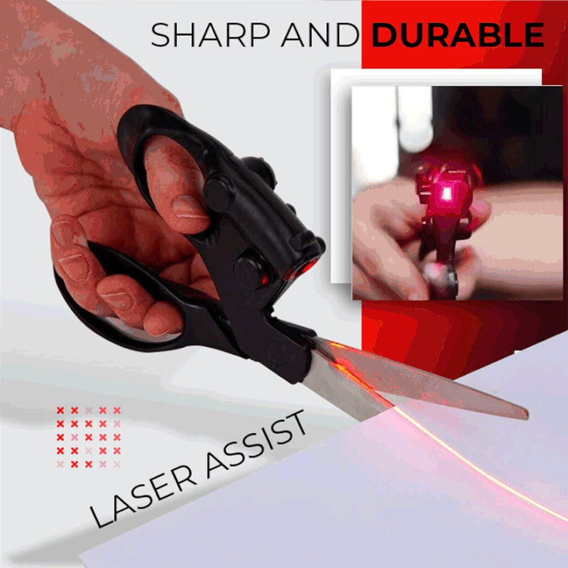 Laser Guided Sewing Scissors Positioning Straight Fast Cut Clothes