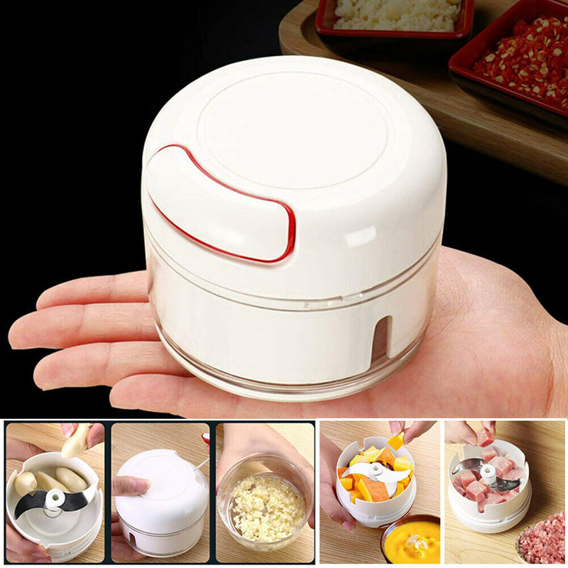 Manual Garlic Food Pull Chopper Vegetable Nuts Cutter Grinder Blender Crusher