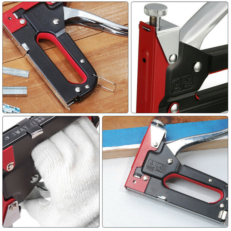 Staple Gun 3 in1 Heavy Duty Fastener tool Tacker 3000 Staples Upholstery Stapler