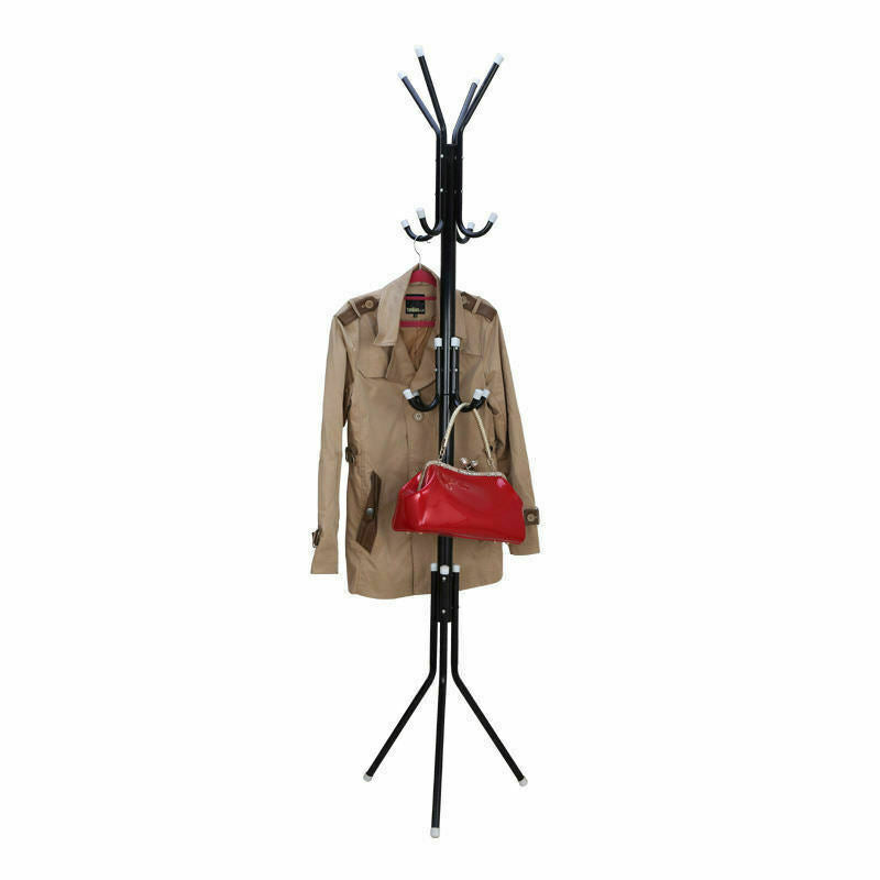 Metal Tree Style 12 Hooks 3-Tier Hat Clothes Rack