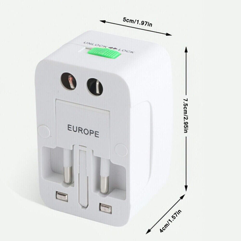 Universal International Travel Power Adapter Convertor Plug Power US/UK/AU/EU