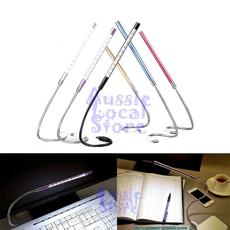 Free Shipping - Flexibl Switch USB 10 LED Light Lamp for Keyboard Reading Notebook Laptop