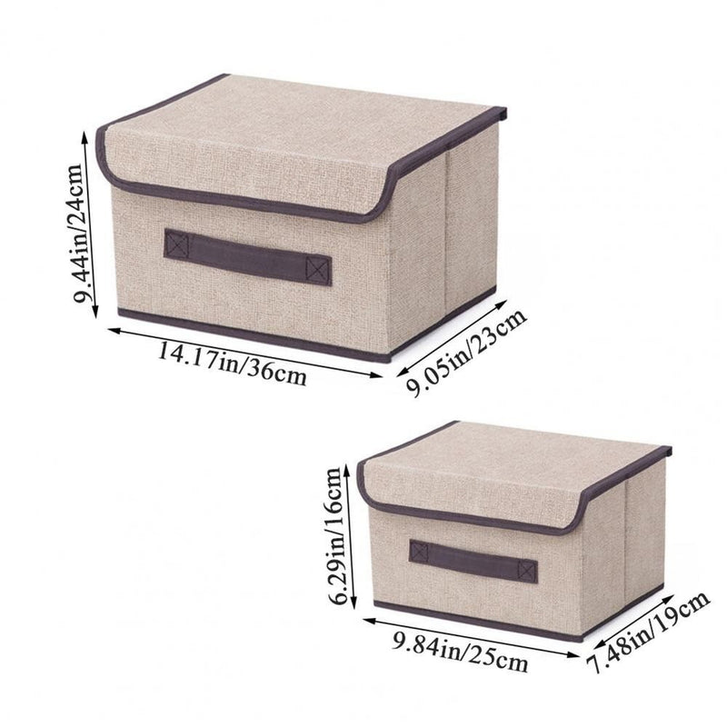 Dustproof Storage Box Foldable Large Storage Box with Lid Wardrobe Container (Big + Small))