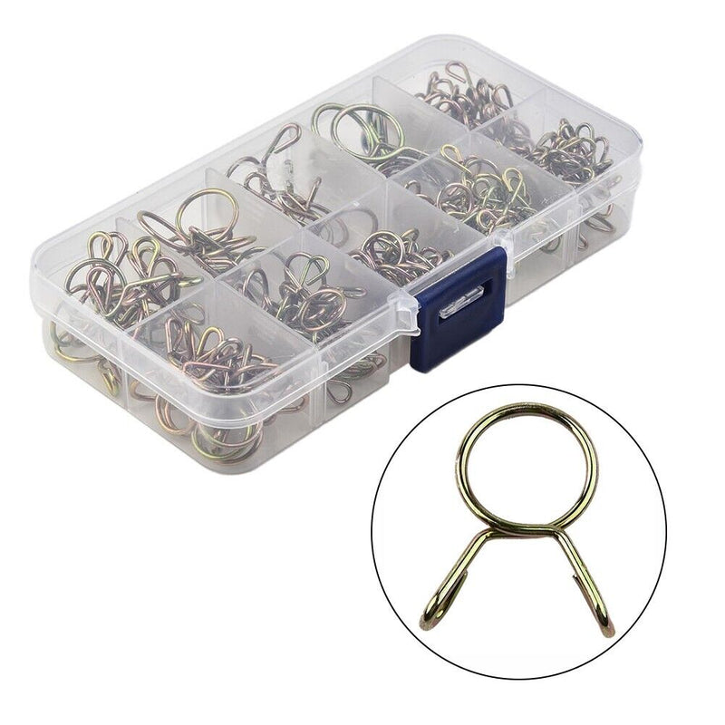 126PCS 5mm-14mm Spring Clip Fuel Oil Hose Line Air Tube Clamps Assortment Kit