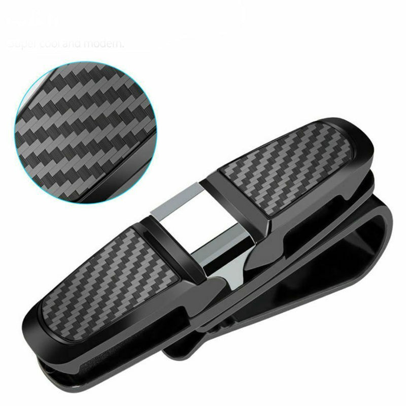 2PCS Car Glasses Holder Clip Case Sunglasses Eyeglasses Ticket Card Clip Holder