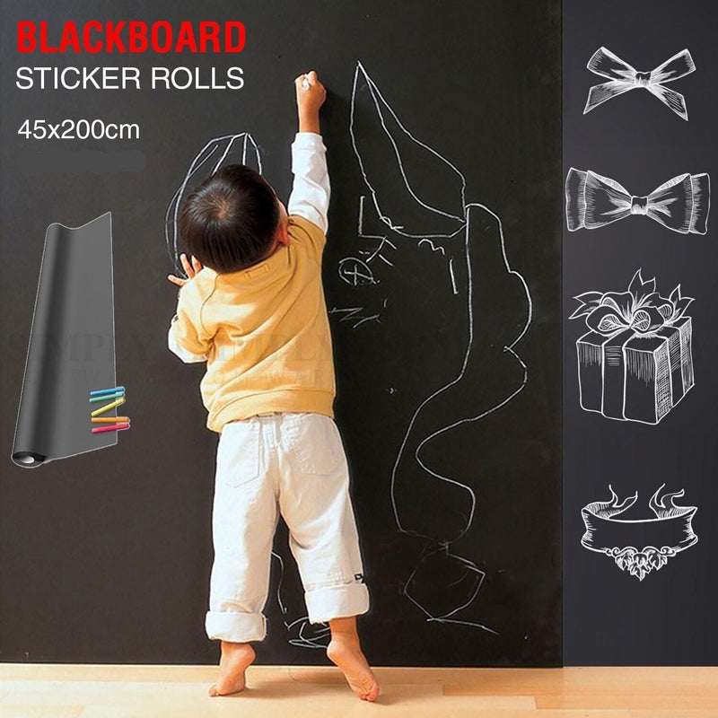 45cm*200cm Blackboard Removable Vinyl Wall Self Adhesive Chalkboard Decal Paper Sticker