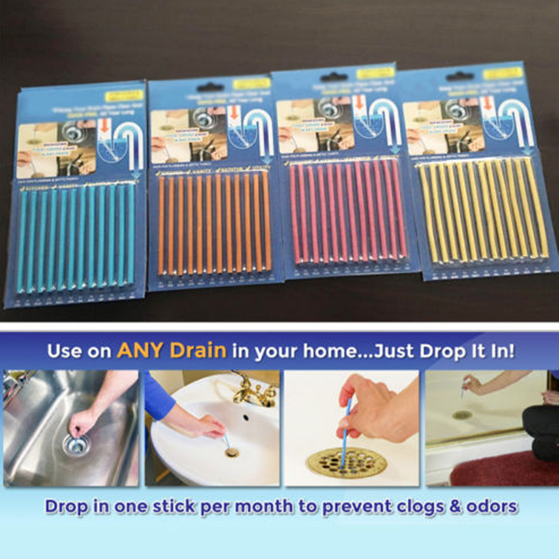 12pcs Drain Decontamination Rods