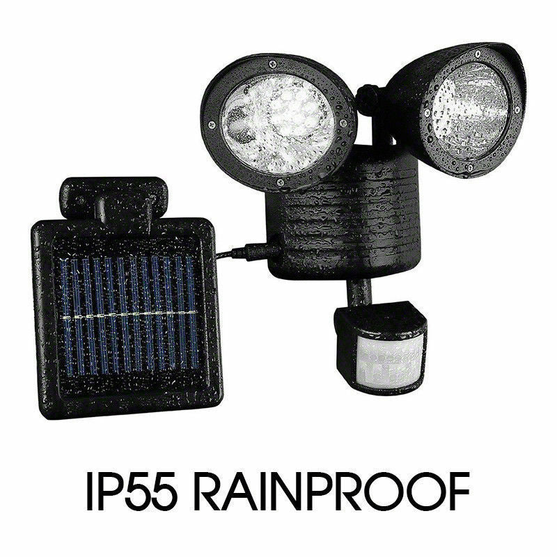 Dual Solar Powered Motion Sensor Light