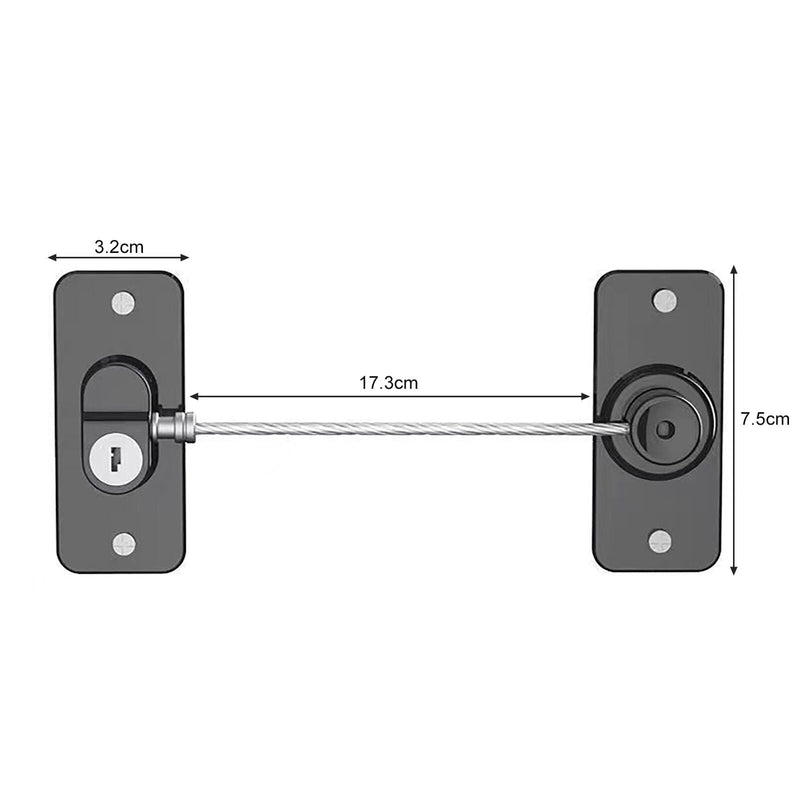 Window Lock with Adjustable Gap Child Safety Self Adhesive for Metal Wooden