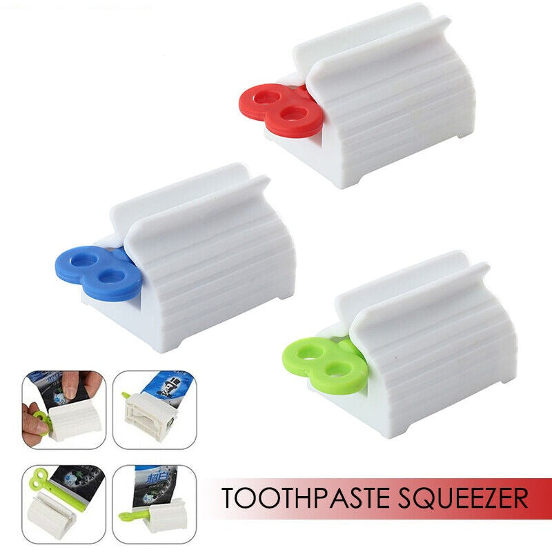 Toothpaste Squeezer Bathroom Tube Easy Stand Dispenser Rolling Holder Seat