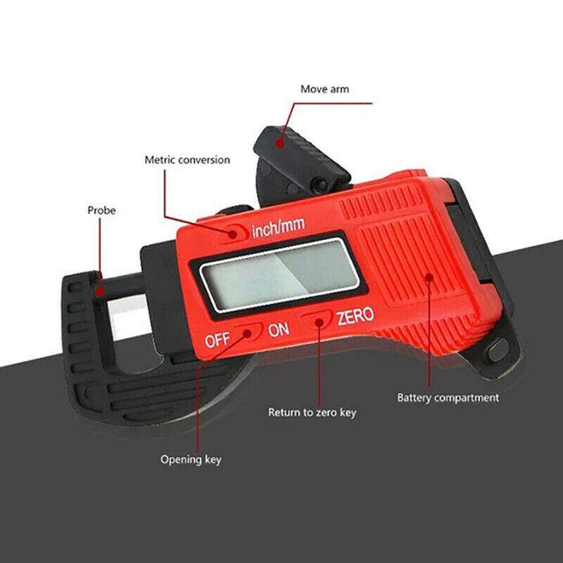 Electronic Thickness Gauge Mini Digital Thickness Gauge High Accuracy