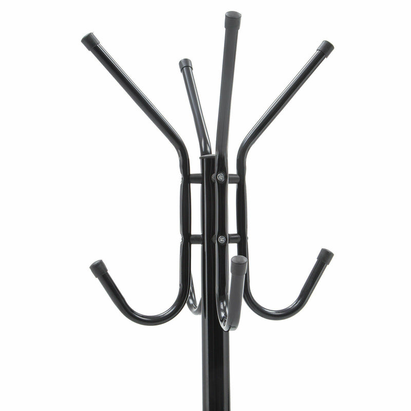 Metal Tree Style 12 Hooks 3-Tier Hat Clothes Rack