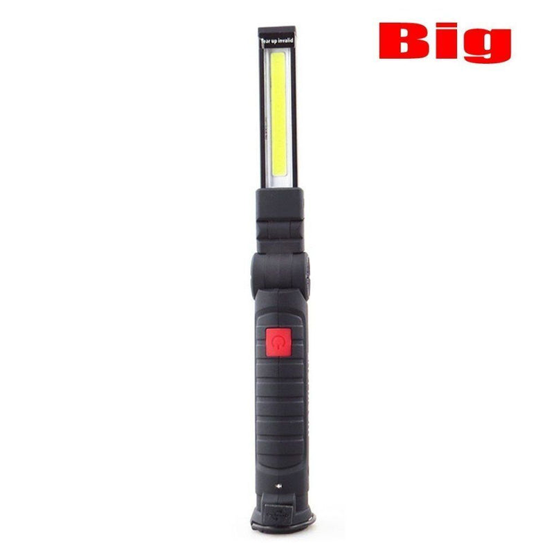 Portable Work Light Rechargable COB LED Hand Torch Flashlight Magnetic Foldable