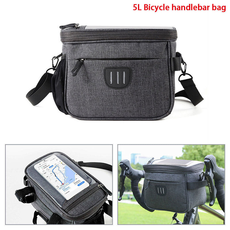 Waterproof Bike Handlebar Bag Bicycle Front Basket Cycling Organizer Storage Bag