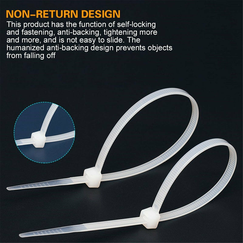 Cable Ties Zip Ties Nylon UV Stabilized 100x Bulk Cable Tie