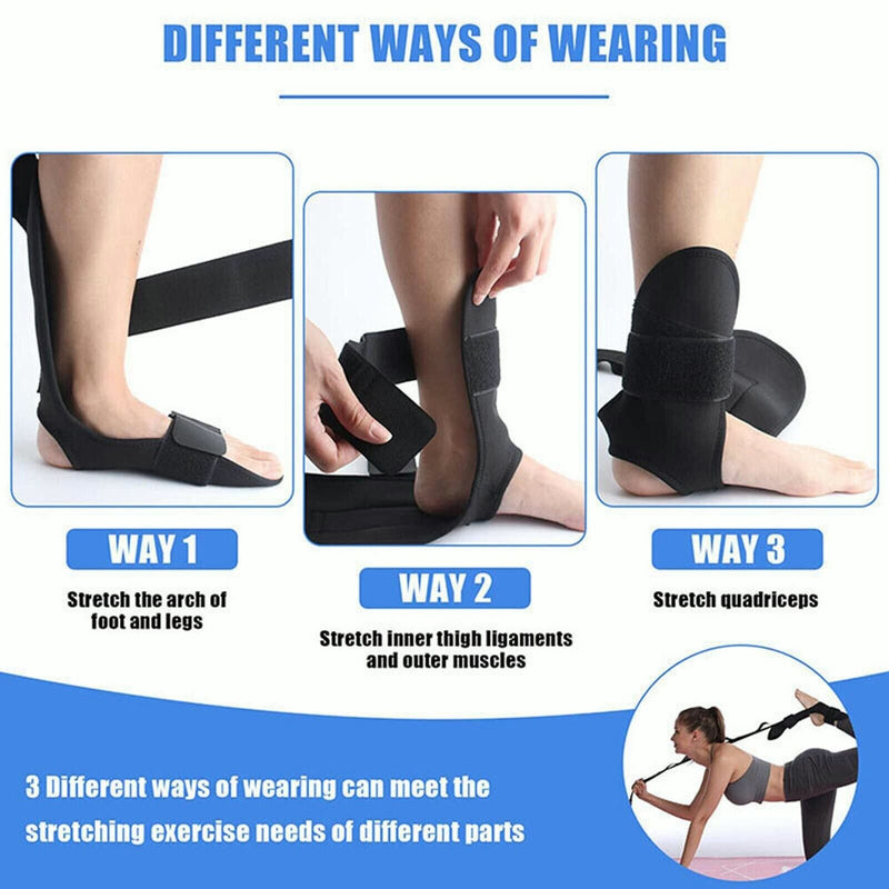 Yoga Flexibility Stretch Band Leg Fascia Stretcher Strap Ballet Training Belt