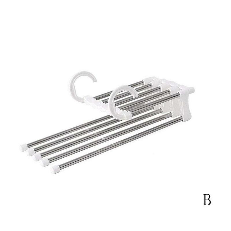 5 in 1 Multi-functional Pants rack Stainless-Steel Wardrobe Magic Hanger