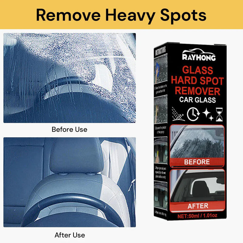 Car Glass Clean Polishing Spray Hard Spot Remover Windshields Deep Cleaning