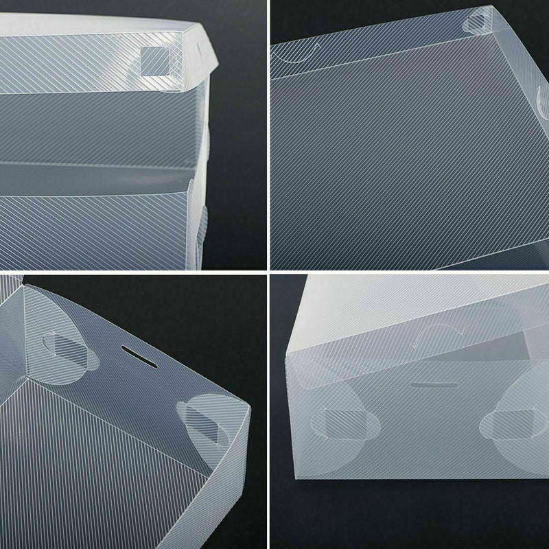 Free shipping-20x Foldable Clear Shoe Storage Box