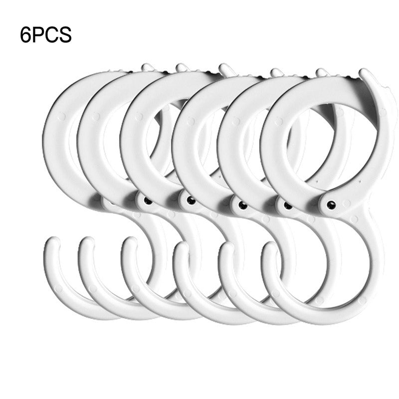 6pcs Kitchen Tool Hanging Hook Clothes Holder Plastic S Shaped Multifunctional