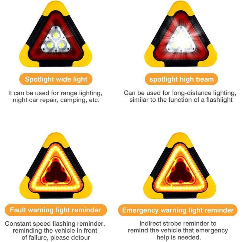 Triangle Flashing LED Work Light Car Road Emergency Lamp Safety Roadside