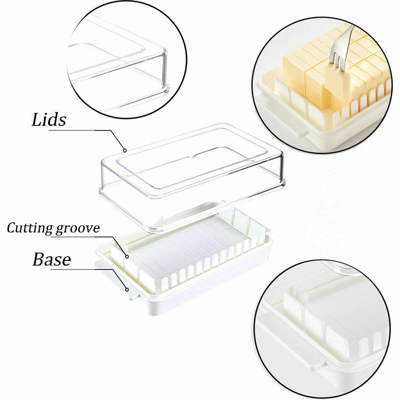 Butter Dish with Lid Dust-proof Slicing Storage Box Fresh-keeping Case Container