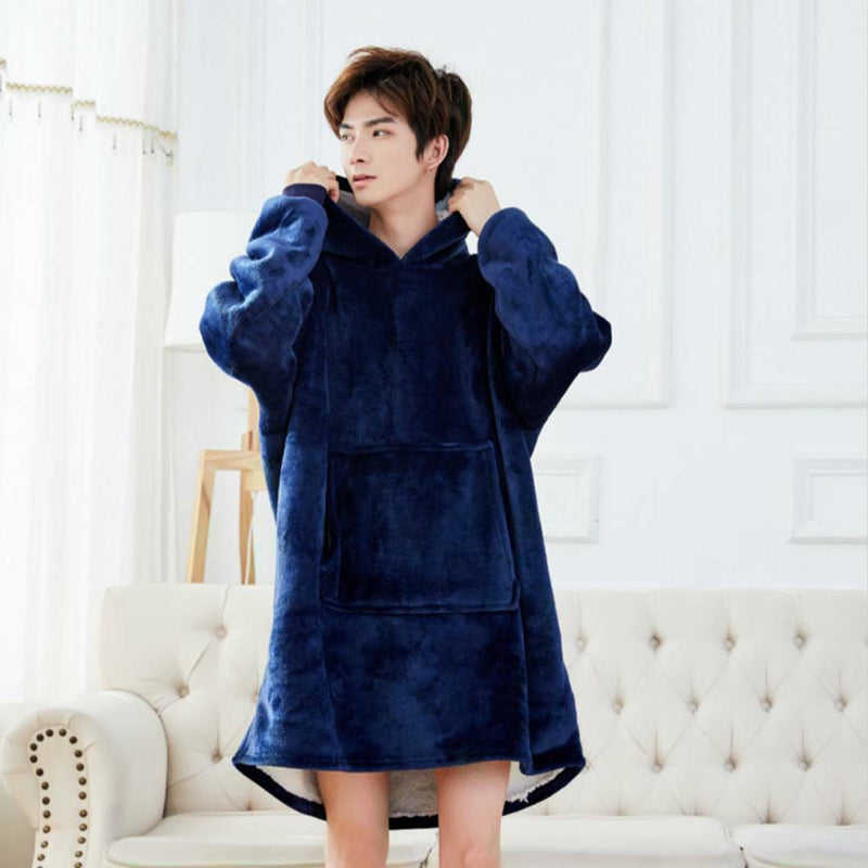 Free shipping-Blanket Sweatshirt Hoodie Ultra Plush Blanket Hoodie Soft & Warm