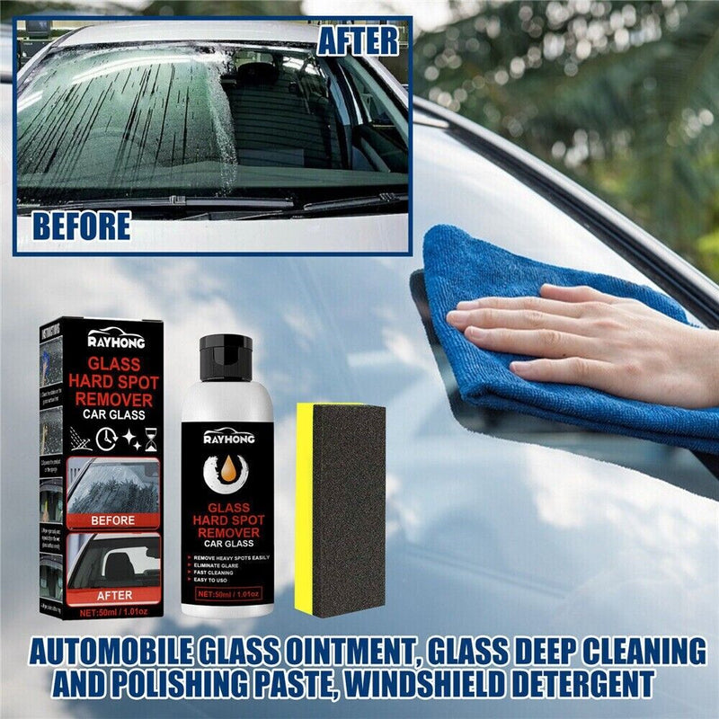 Car Glass Clean Polishing Spray Hard Spot Remover Windshields Deep Cleaning