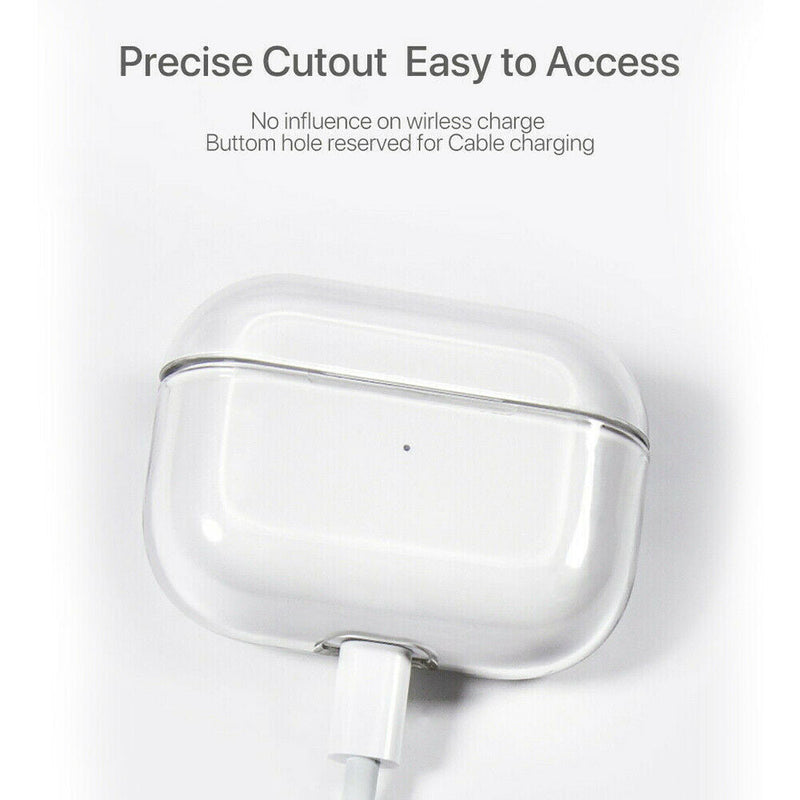 Clear TPU Soft Shockproof Transparent Case Cover Holder For Apple AirPods Pro