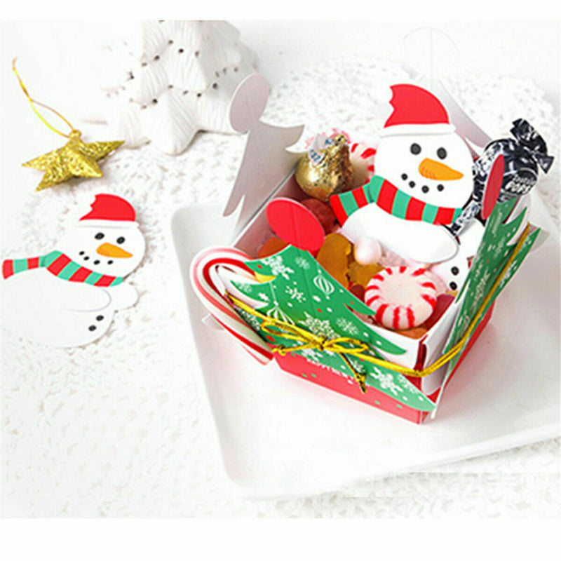 Christmas Party Lollipop 50Pcs Lolly Sugar-loaf Paper Card Penguin Holder Santa