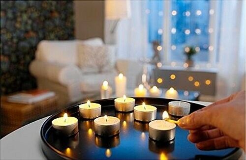 DEAL OF THE DAY- $0.99 ONLY- 50 packs Unscented Tealight Candles Bulk Smokeless Tea Light Candle