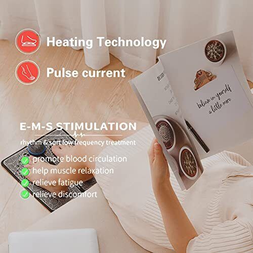 Electric Foot Massager Mat Relax Muscle Stimulator Leg Shaping Massage Pad