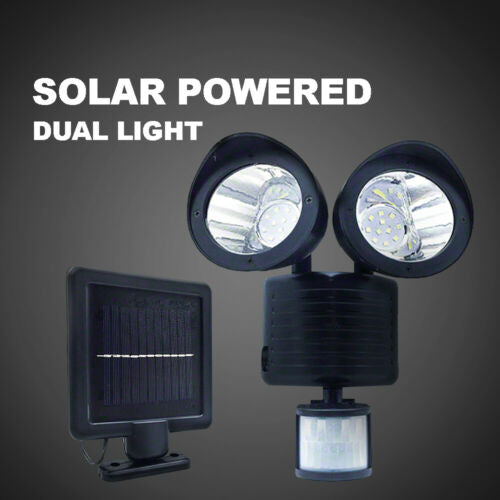 Dual Solar Powered Motion Sensor Light