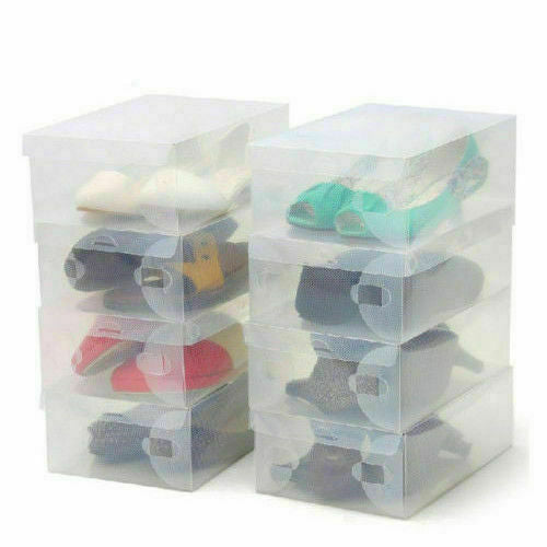 Free shipping-20x Foldable Clear Shoe Storage Box