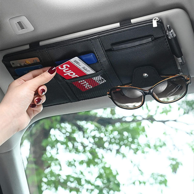 Car Sun Visor Organizer Auto Interior Accessories Storage Pocket Pouch