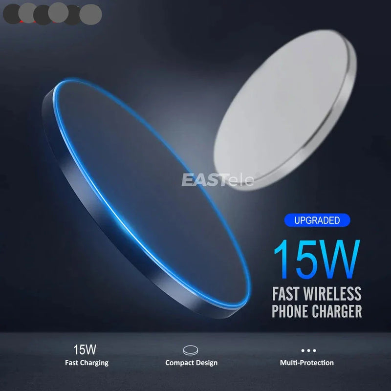 New Upgraded 15W Fast Wireless Charger Pad