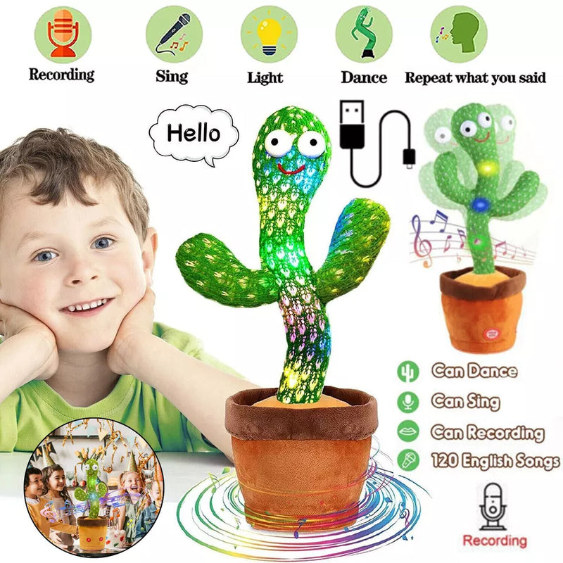 Talking Toy Cactus Toy Dancing Cactus Doll Speak Talk Sound Record Repeat Kawaii