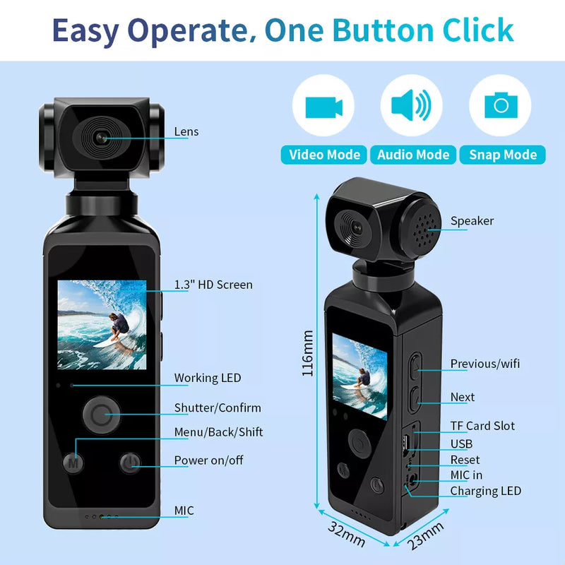 4K HD Waterproof Sports Action Camera WIFI Video DVR Recorder Underwater Camera