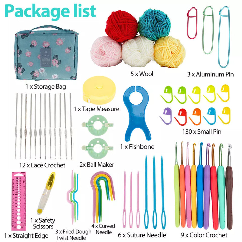 Knitting Needles Crochet Hooks Set Beginner Yarn Sewing Tools Needles Kit