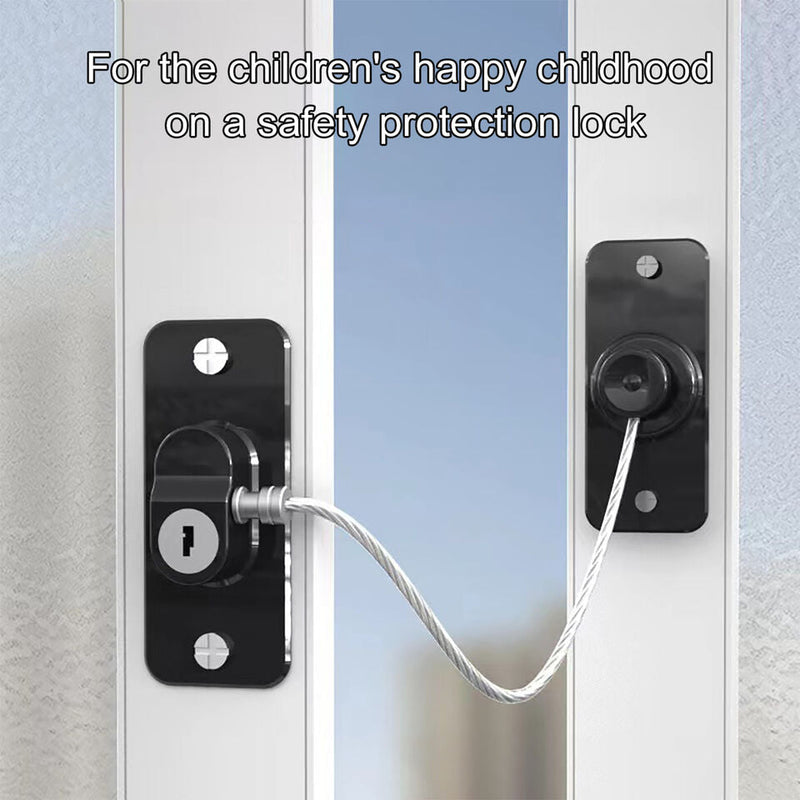 Window Lock with Adjustable Gap Child Safety Self Adhesive for Metal Wooden