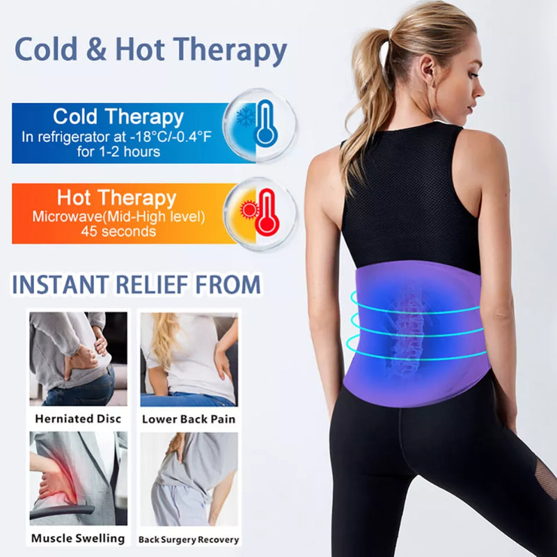 Hot Cold Therapy Ice Pack Wrap Belt Reusable Back Waist Shoulder Pain Relief