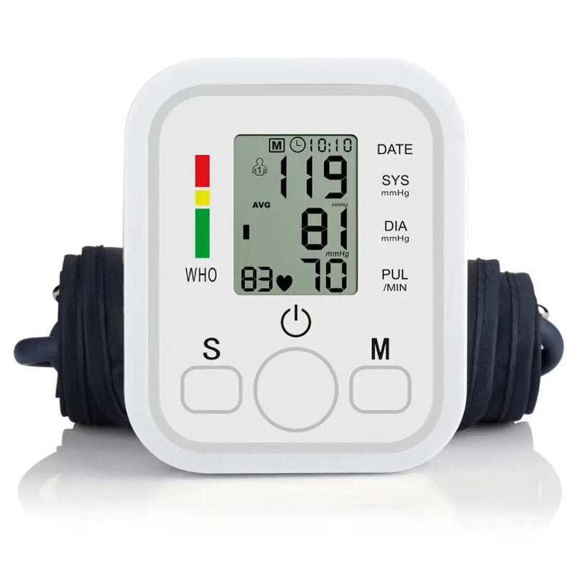 Digital Blood Pressure Monitor Upper Arm BP Machine Heart Rate Monitor Portable