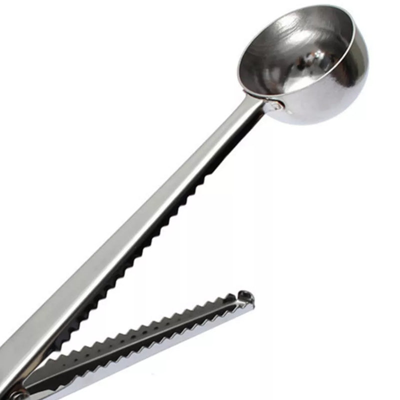 Coffee scoop Spoon Stainless Steel With Clip Tea Measuring