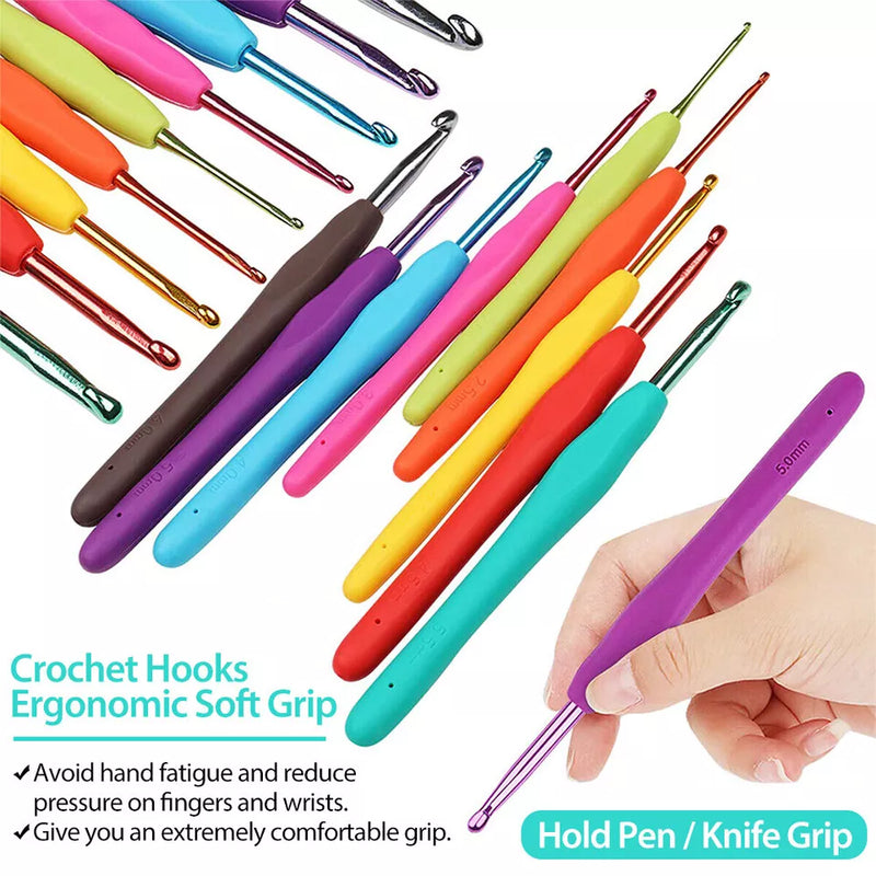 Knitting Needles Crochet Hooks Set Beginner Yarn Sewing Tools Needles Kit