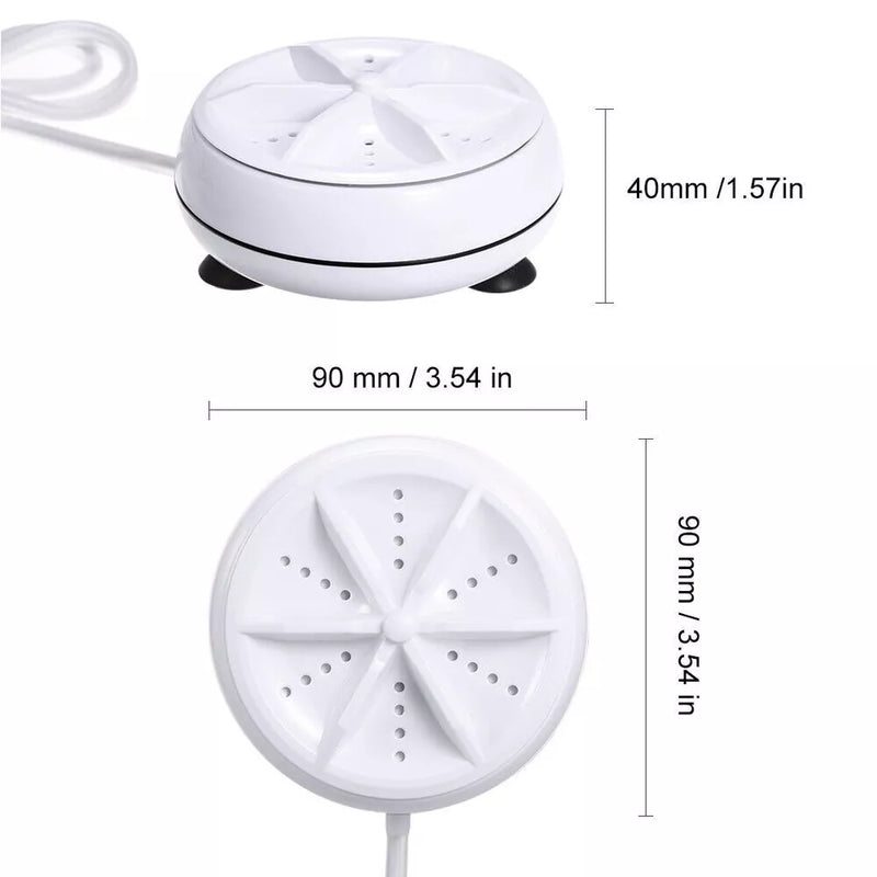 USB 3in1 Washing Machine Portable Personal Rotating Ultrasonic Turbine Washer