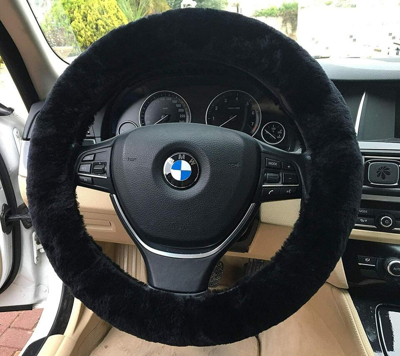 Soft Plush Auto Car Steering Wheel Cover Warm Fluffy Faux Fur Thick